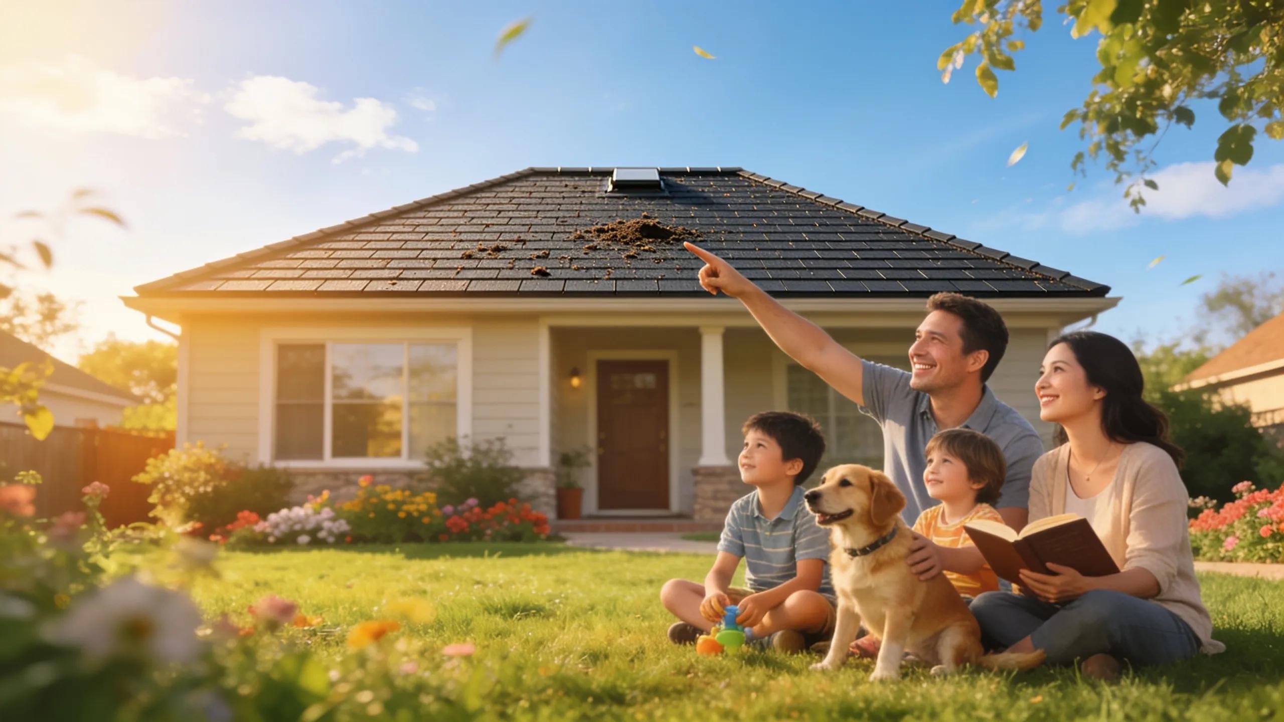 Suburban home with a well-maintained roof symbolizing peace of mind in roofing warranties